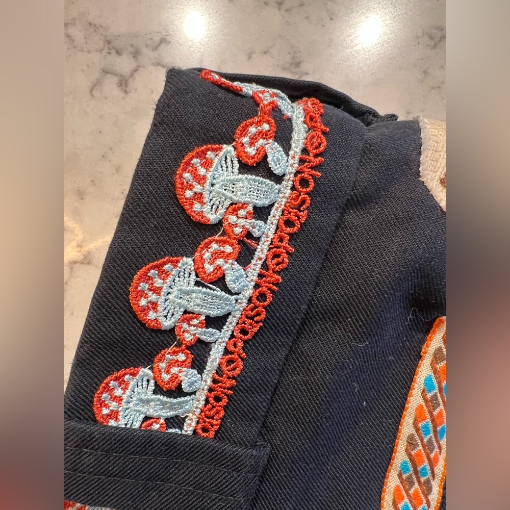 RESIST patchwork collage upcycled work pants - image 4